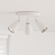 vidaXL Takspotlight 3-vägs justerbar vit GU10
