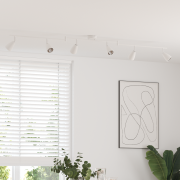 vidaXL Takspotlight 6-vägs justerbar vit GU10