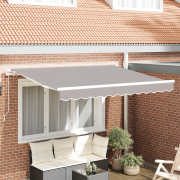 vidaXL Ljusgrå Markis Ersättningstyg för 3.5x2 m Ram
