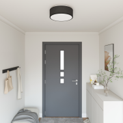 vidaXL Taklampor Flush Mount Svart Ø 38 cm Tyg E27