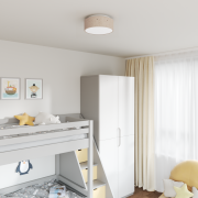 vidaXL Taklampor med stjärnformad lampskärm taupe Ø 30 cm tyg E27