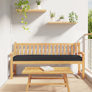 vidaXL Palettkudde för Bänk Svart 180x40x8 cm Oxford Tyg