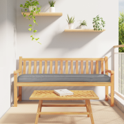 vidaXL Pallkuddar för bänk 2 st Grå 200x40x8 cm Oxford tyg
