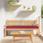 vidaXL Pallkuddar för bänk 2 st Vinröd 200x40x8 cm Oxford tyg
