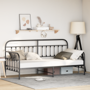 vidaXL Dagbädd Ramar Svart 107x203 cm Stål