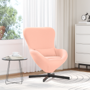 vidaXL Äggstol Rosa Lockigt Ull-liknande Tyg