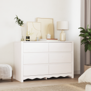 vidaXL Byrå "DRAMMEN" Vit 111x43x73,5 cm Fastträ Furu