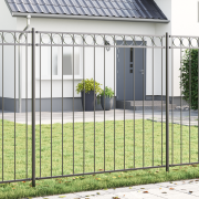 vidaXL Trädgårdsgaller Grå 1,7x1,2 m Stål
