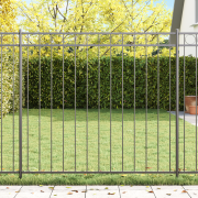 vidaXL Grått Stål Staketpanel 1.7x1.5 m