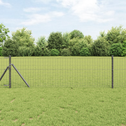 vidaXL Euro-stängsel Grå 0.8x10 m Stål
