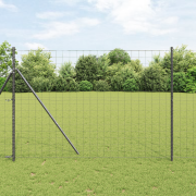 vidaXL Eurostaket Grå 1.6x10 m Stål