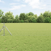 vidaXL Euro-galler 0,8x25 m Galvaniserat Stål