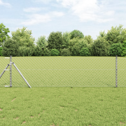 vidaXL Kättingstaket 0.6x25 m Galvaniserat stål