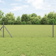 vidaXL Hexagonstängsel Grå 0.4x50 m Stål