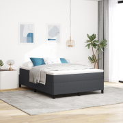 vidaXL Sängram Mörkgrå 140x190 cm Corduroy Tyg