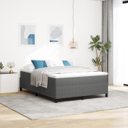 vidaXL Sängram Ljusgrå 160x200 cm Corduroy Tyg