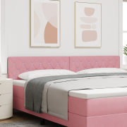 vidaXL Sänggavlar i rosa sammet med tuftad design och kristallknappar,...