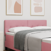 vidaXL Sänggavel Med Knappar Rosa 140 cm Sammet