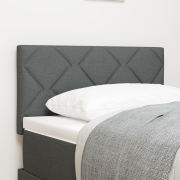 vidaXL Sänggavel Diamond Blocks Design Mörkgrå 80 cm Tyg