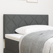 vidaXL Sänggavel Diamantblock Design Mörkgrå 90 cm Tyg