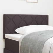 vidaXL Sänggavel Diamond Blocks Design Mörkbrun 90 cm Tyg