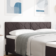 vidaXL Sänggavel Med Diamantblock Design, Mörkbrun, 140 cm, Tyg