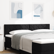 vidaXL Sänggavel med diamantsydd design i svart – 180 cm, tyg.