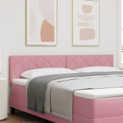 vidaXL rosa Diamond Blocks sänggavel, 180 cm sammet