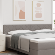 vidaXL Sänggavel med Diamantblock Design i Taupe, 200 cm, Tyg