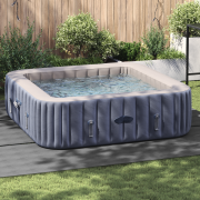 vidaXL Fyrkantigt Poolöverdrag Ljusgrå Polyeten 396 x 396 cm