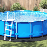 vidaXL Runda Poolöverdrag Svart Plast Ø 428 cm Poolöverdrag Runt