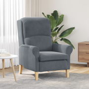 vidaXL Mörkgrå Fåtölj Mörkgrå Tyg med träben Standard Ergonomisk