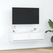 vidaXL TV-bänk vit 100x31x25,5 cm konstruerat trä