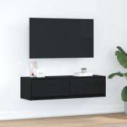 vidaXL TV-bänk svart ek 100x31x25,5 cm konstruerat trä