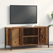 vidaXL TV-bänk åtevunnet trä 100x40x50 cm konstruerat trä och stål