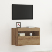 vidaXL TV-väggskåp med LED-lampor artisan ek 60x30x40 cm