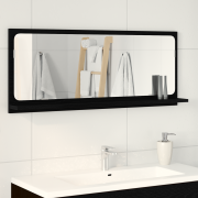 vidaXL Badrumsspegel Svart Ek 90 x 10,5 x 37 cm Byggt av trä