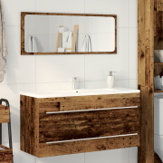 vidaXL Badrumshandfat Skåp Gamla Trä 100x38,5x48 cm Konstruerat Trä