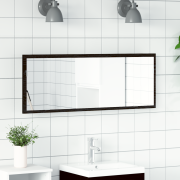 vidaXL Badrumsspegel med LED svart ek 100x8,5x37 cm konstruerat trä