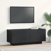 vidaXL TV-bänk i svart ek, 100x35x40 cm, tillverkad av trä
