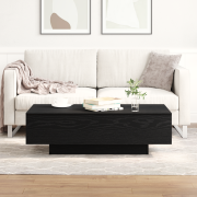 vidaXL Soffbord svart ek 100x30x36,5 cm konstruerat trä