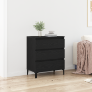 vidaXL Sideboard svart ek 60x35x70 cm konstruerat trä