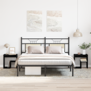 vidaXL Sängbord 2 st svart ek 40x30x40 cm konstruerat trä