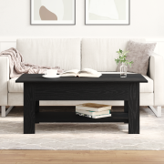 vidaXL Kaffeebord Svart Ek 102x55x42 cm Tillverkat av Trä