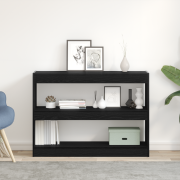 vidaXL Bokhylla/rumsavdelare svart ek 100x30x72 cm konstruerat trä