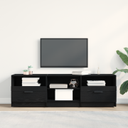 vidaXL TV-bänk svart ek 150x33,5x45 cm konstruerat trä