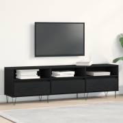 vidaXL TV-bänk svart ek 150x30x44,5 cm konstruerat trä