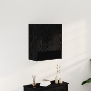 vidaXL Väggskåp svart ek 60x31x70 cm konstruerat trä