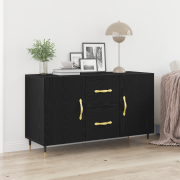 vidaXL Sideboard svart ek 100x36x60 cm konstruerat trä