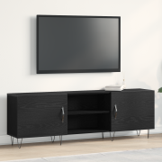 vidaXL TV-bänk svart ek 150x30x50 cm konstruerat trä